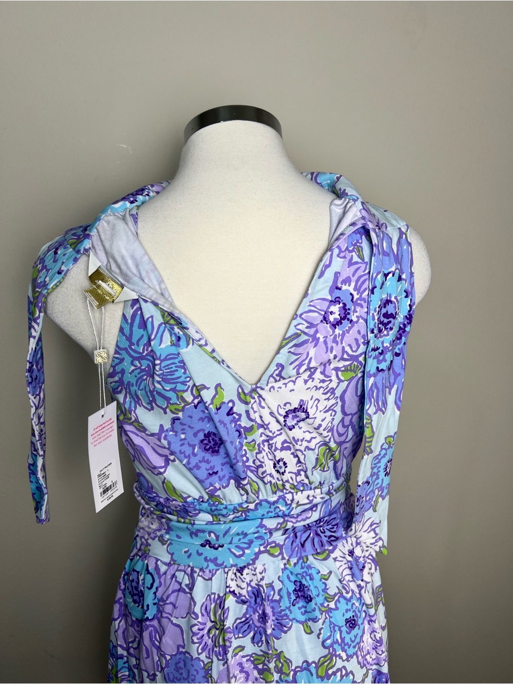 Lilly Pulitzer Wyota Skirted Romper Let It Gogh Floral Halter NWT Size S - Picture 6 of 8